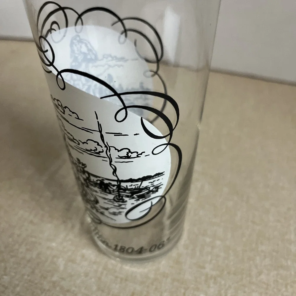 Lewis & Clark Expedition Glass Western History USA St Louis Frontier Exploring